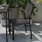 Flash Furniture Lark Outdoor Stackable Side Chair w/Faux Gray Wash Teak Poly Slats XU-DG-HW6036-GY-GG - alternate 4